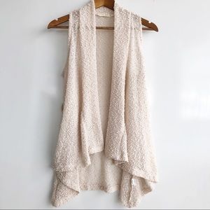 Blu Bird Sleeveless Open Vest Duster Cardigan